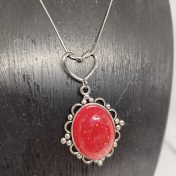Red Resin Stone Necklace